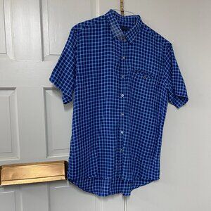 Zachary Prell Plaid Linen Shirt Size XL